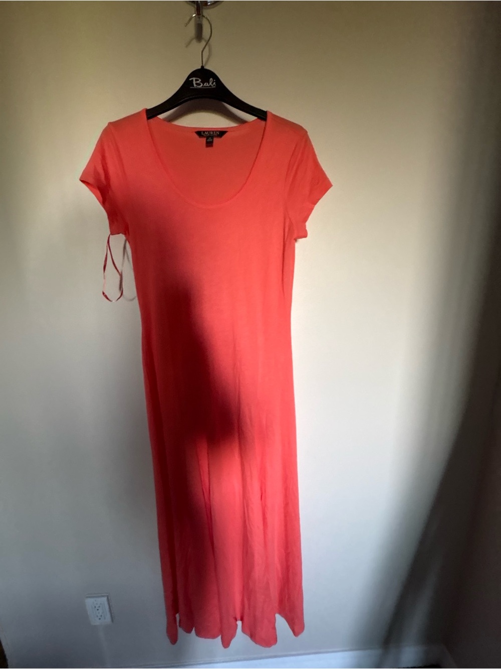 NWOT Ralph Lauren brand new Coral Scoop-Neck Maxi Dress